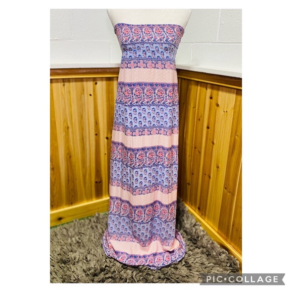 Women’s Secret Strapless Boho Maxi Dress Size Small - Picture 4 of 7